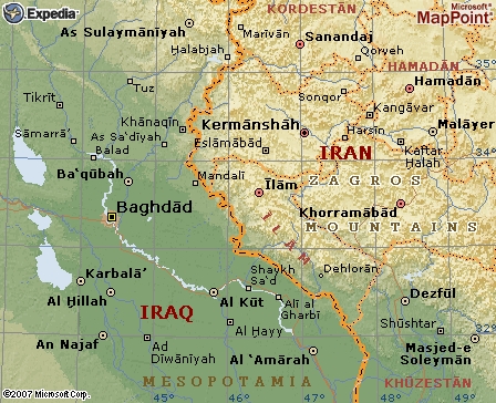 Map of Guti Territory in Zagros Mountains. According to written Sumerian and 