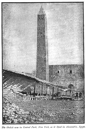 The Obelisk in Central Park in New York as it Stood in Alexandria