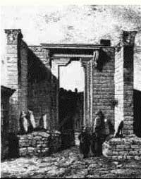 The entrance to the Roman Augustus Temple (25 BC)