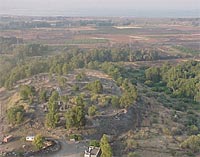 Aerial Shot of Bethsaida Looking South -- University of Nebraska at Omaha 2001 Excavations