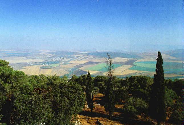 A view from the summit of Mount Tabor with the Valley of Jezreel -- the site of endtime prophecies (Zion Ministries)