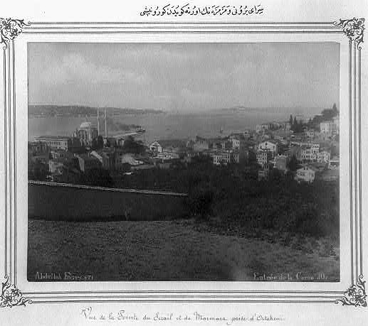 View of the Sarayburnu and Sea of Marmara from Ortaky by Abdullah Frres (1880 and 1893) in the Library of Congress